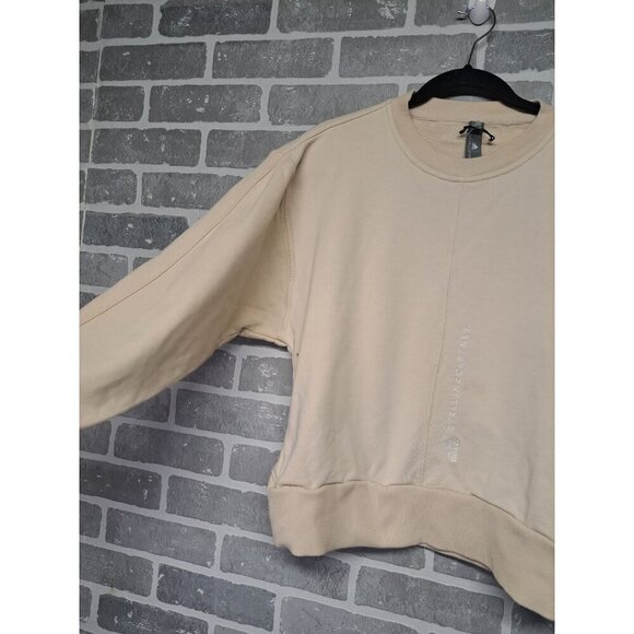 Stella McCartney BY Adidas Pullover Crewneck‎ Sweatshirt Cream  Size 2XS - Picture 4 of 12